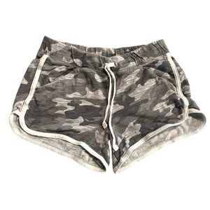 Justice Active‎ Girls Camo Dolphin Shorts Gray Size 10 Cotton Athletic Pockets